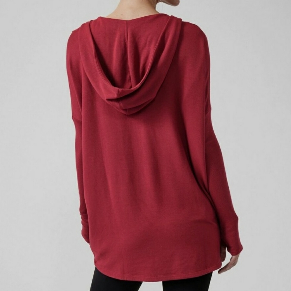 Athleta Purana Wrap Sweatshirt in Victorian Berry Sz Sm NWT - Picture 2 of 3